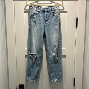 Light Blue Distressed Women's Jeans